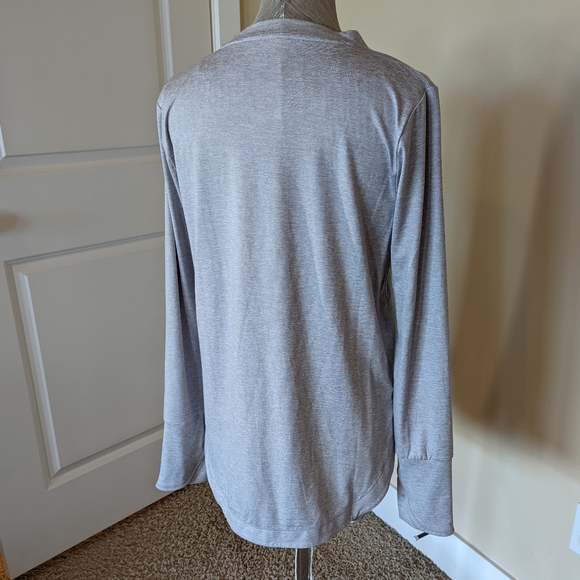 Athleta Long sleeved, light gray athletic shirt - Picture 2 of 5